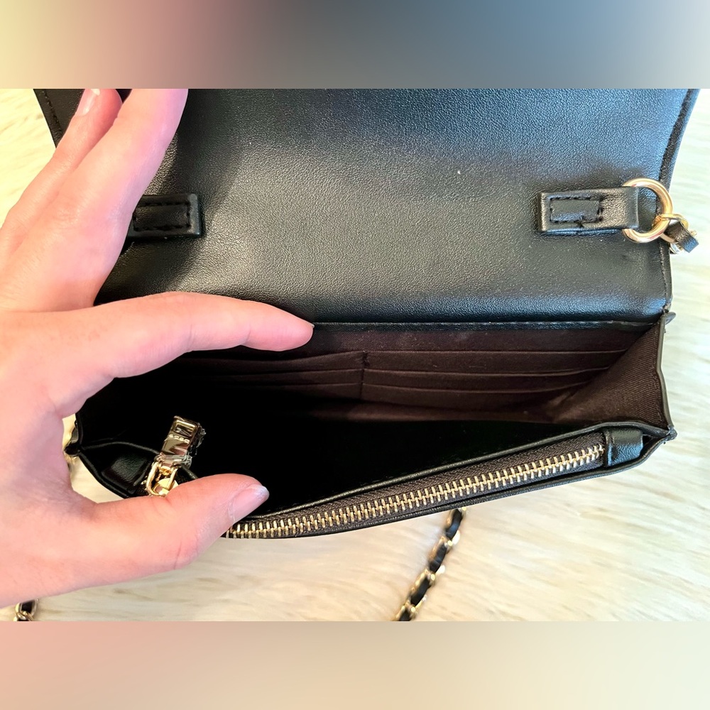 Bebe Black Quilted Crossbody Clutch Bag - Picture 7 of 9
